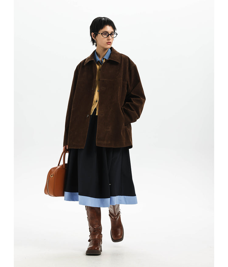 Unisex Damaged Suede Jacket