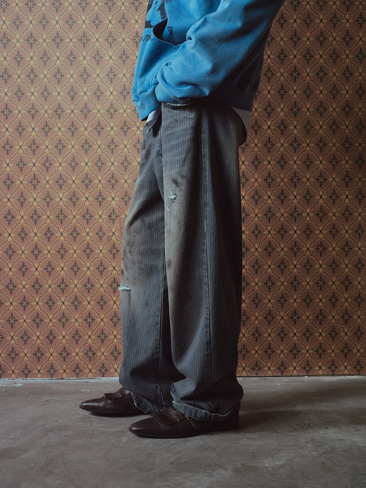 Hand-Painted Denim Pants