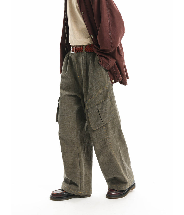 Diagonal pockets Casual pants