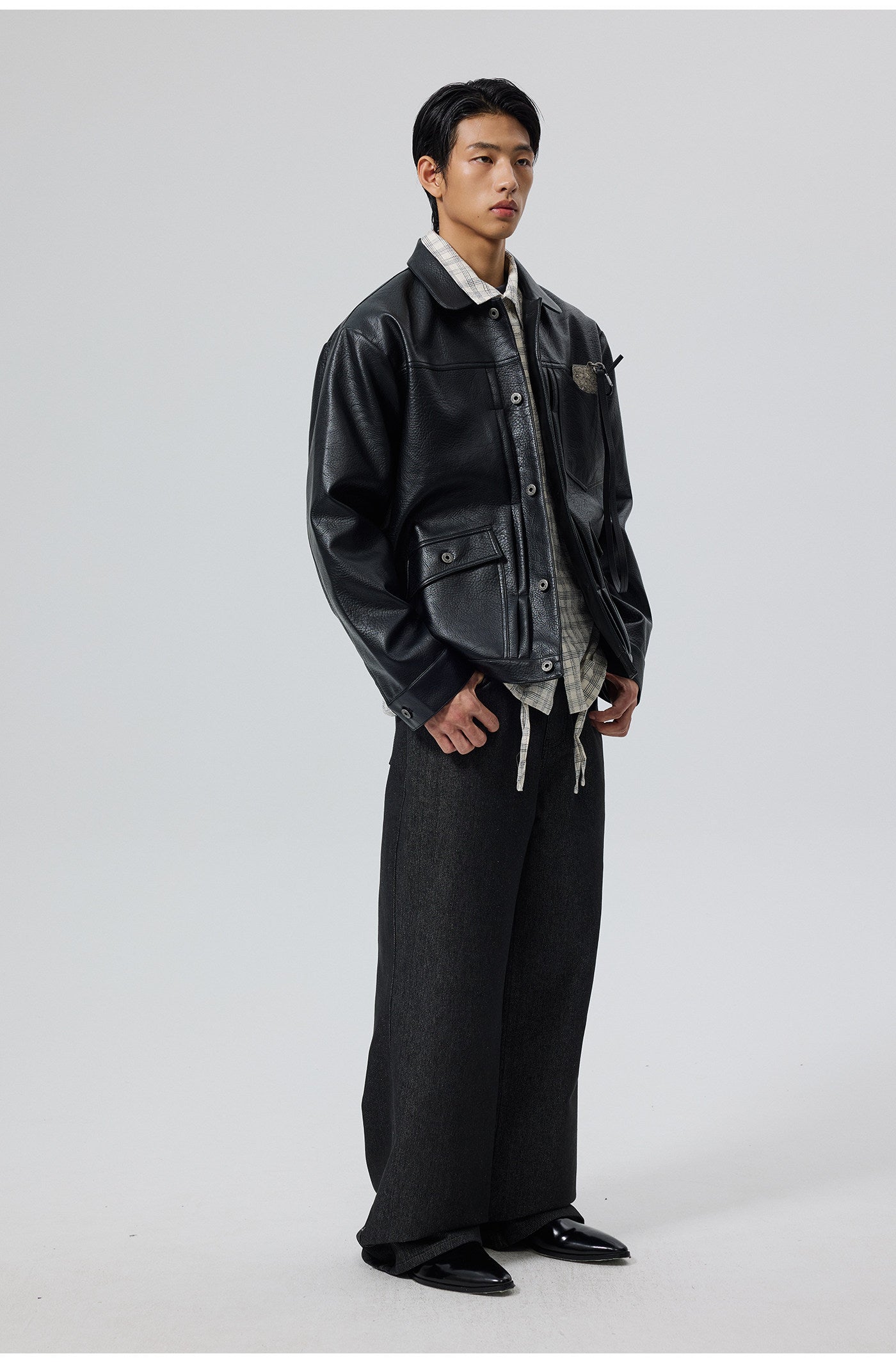 Retro Faux Leather Jacket