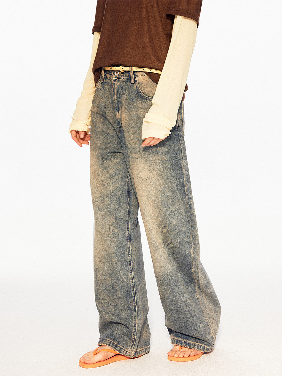 Vintage Wide-Leg Denim Pants