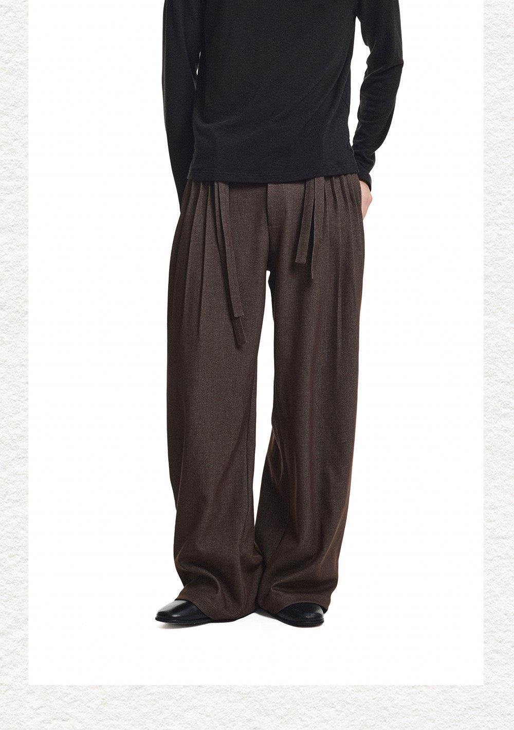 A-Line Double-Belt Casual Pants