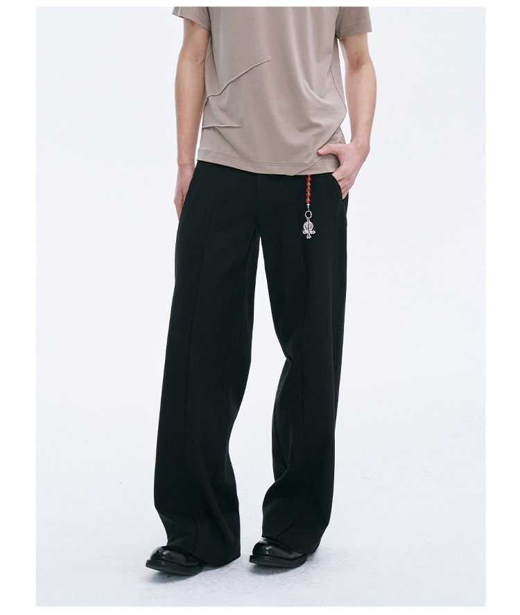 Wool blend casual pants