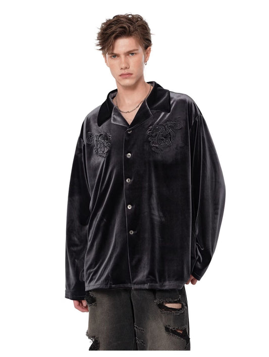 Rock Dragon Embroidered Shirt