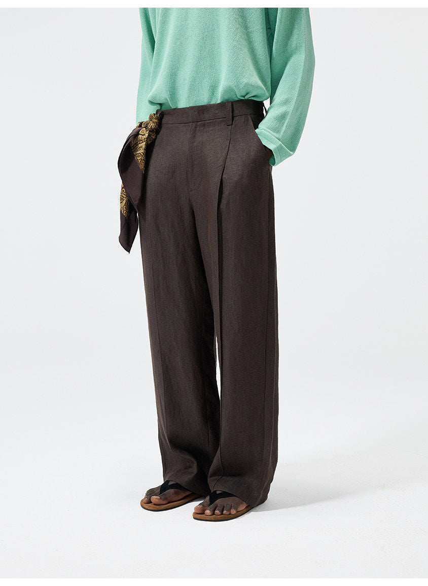 린넨 트윌 캐주얼 팬츠