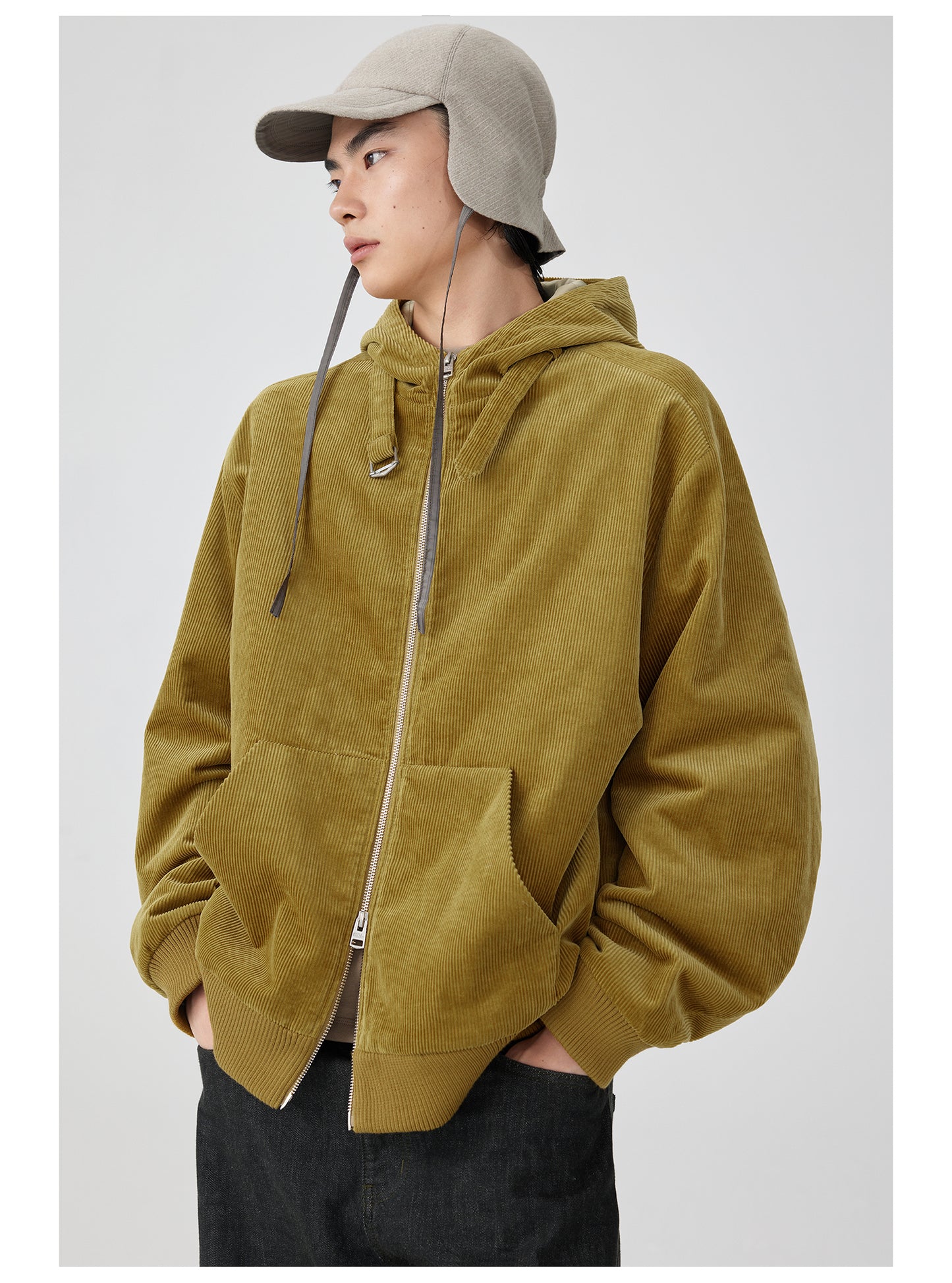 Corduroy Hooded Jacket