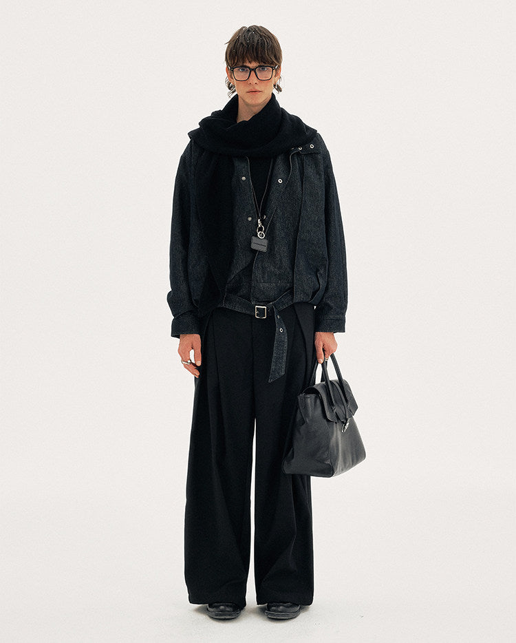 Retro Cut Harrington Denim Jacket