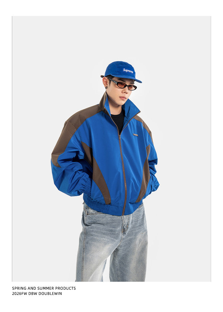 Retro Color-Block Windbreaker