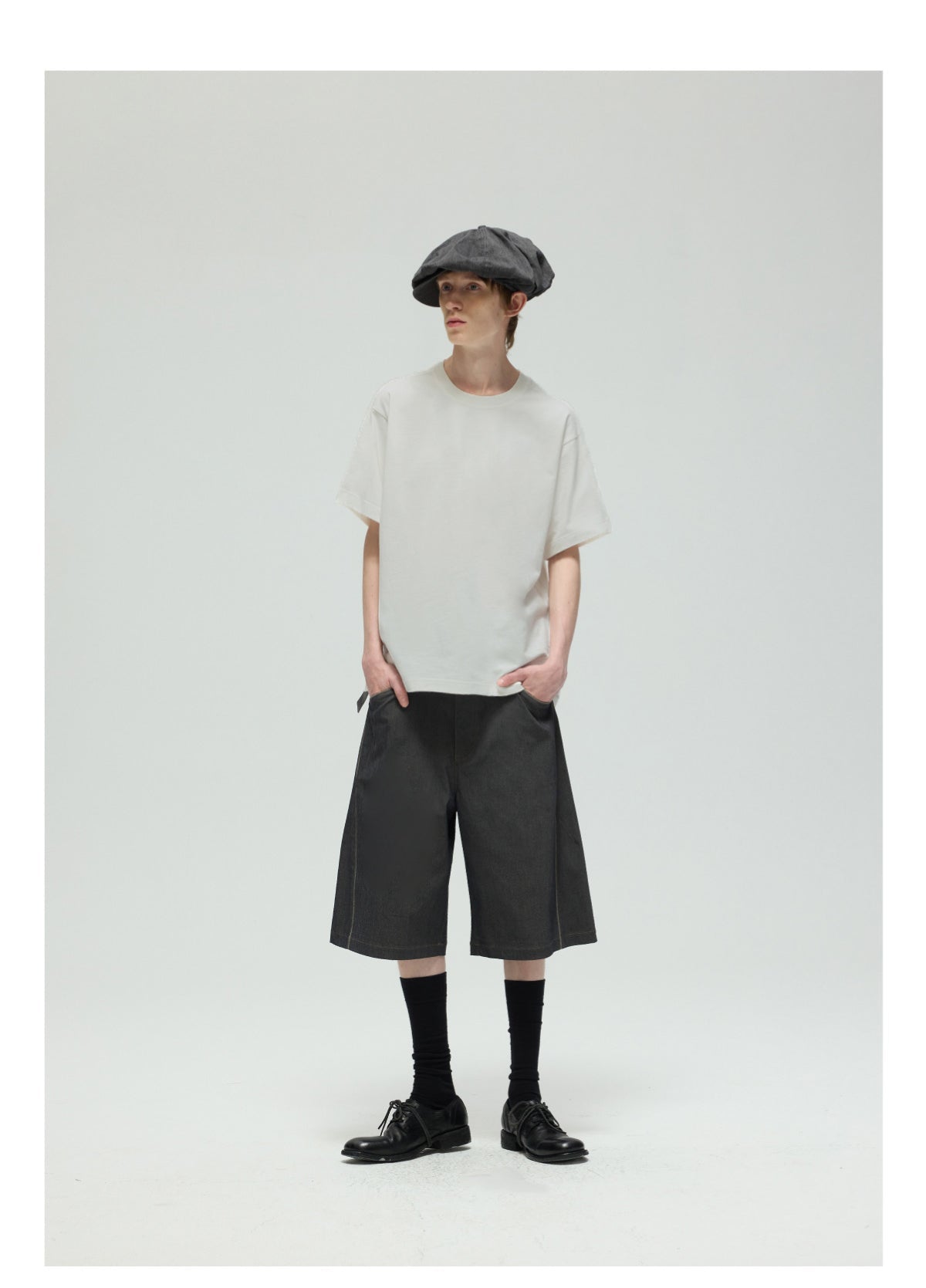 Basic Solid Color Stitch T-Shirt