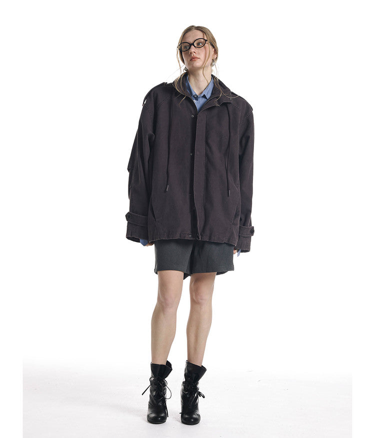 Distressed Oversized Jacket