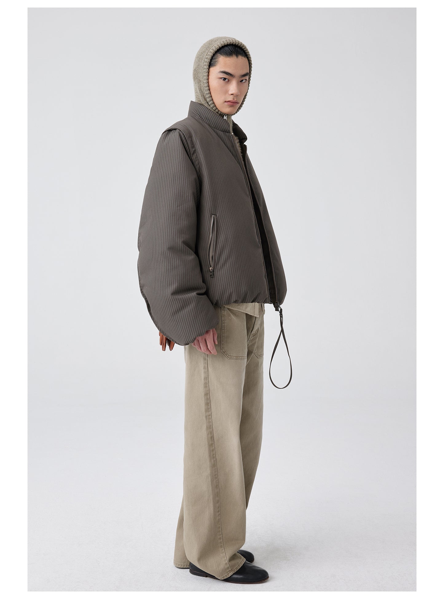 Straight casual pants with patch pockets