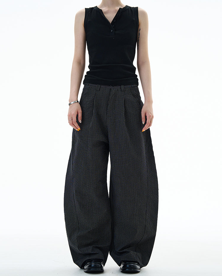 Double-Pleated Casual Pants
