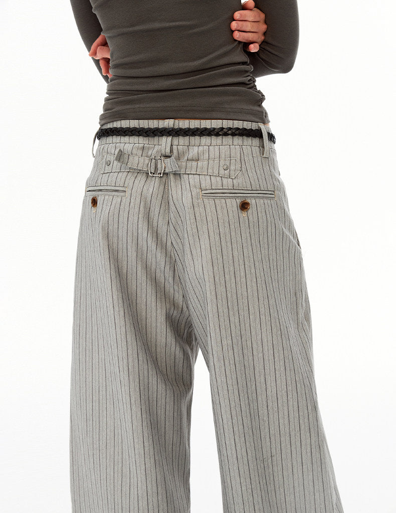 High-End Striped Casual Pants