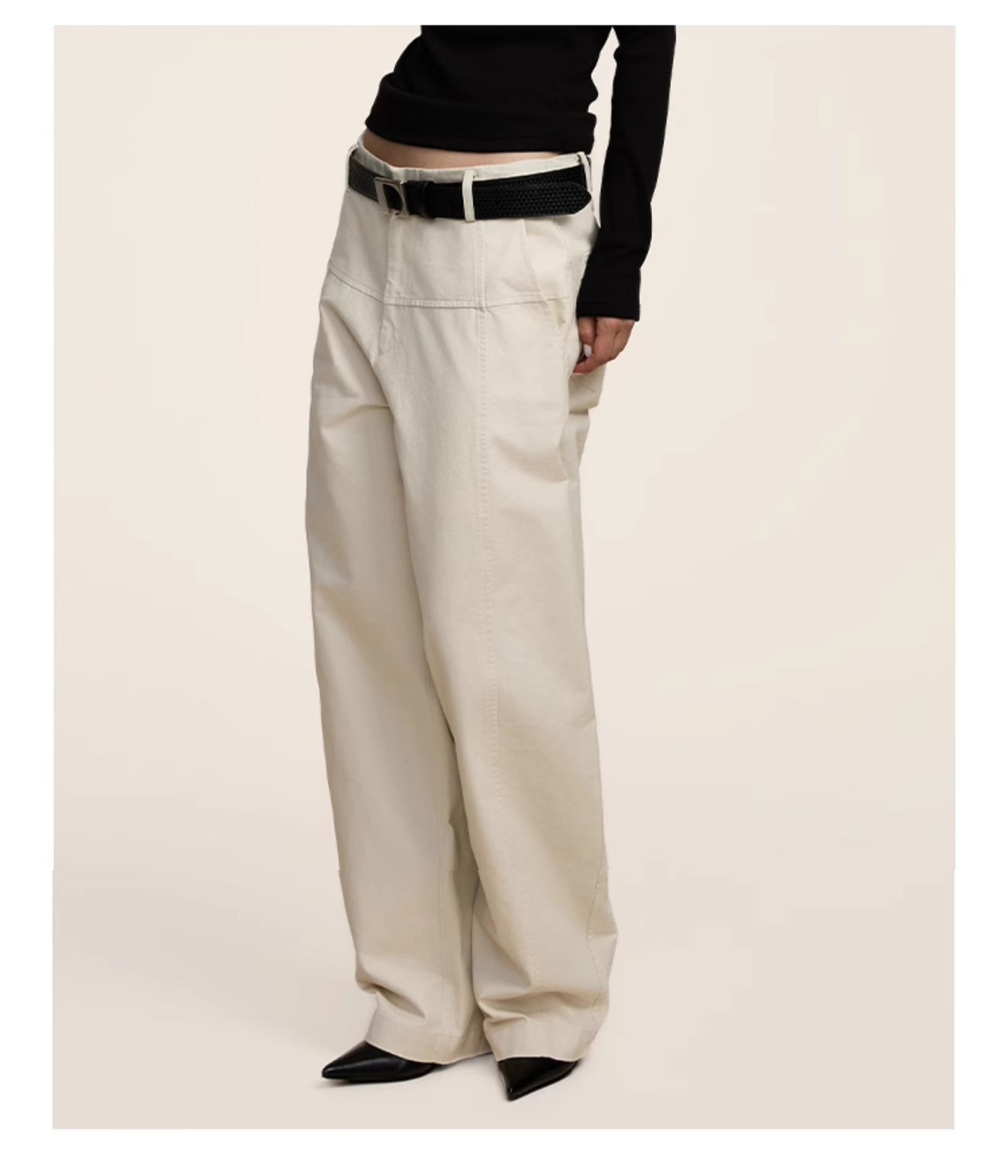 Basic loose-fitting casual pants