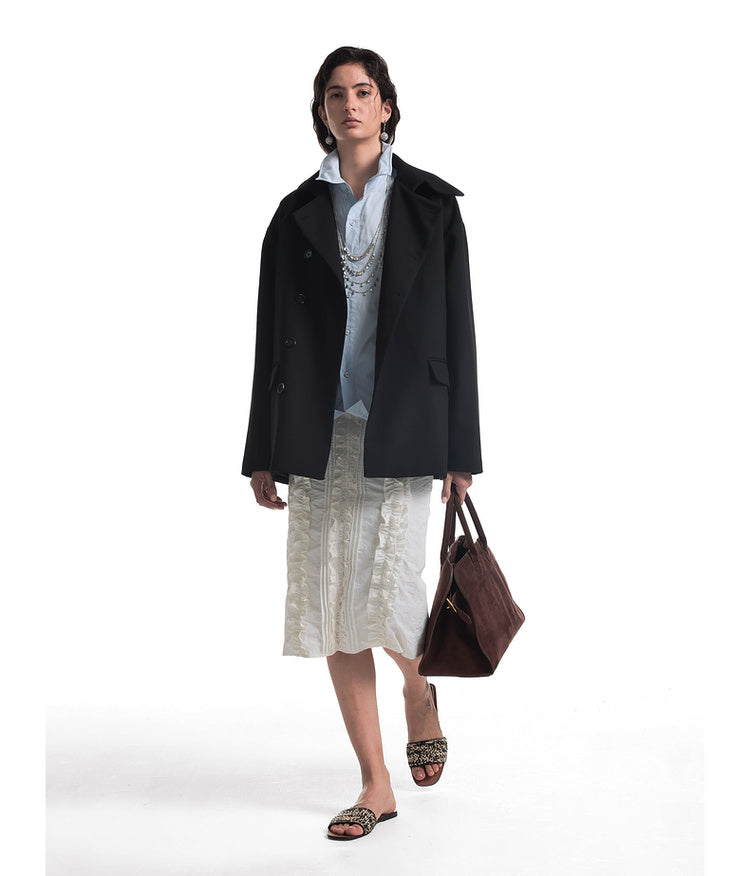 Minimalist silhouette casual jacket