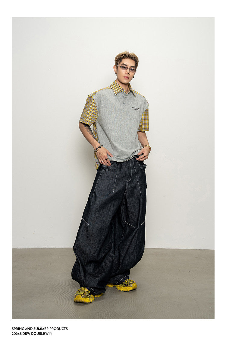 Drop-Shoulder Polo Shirt
