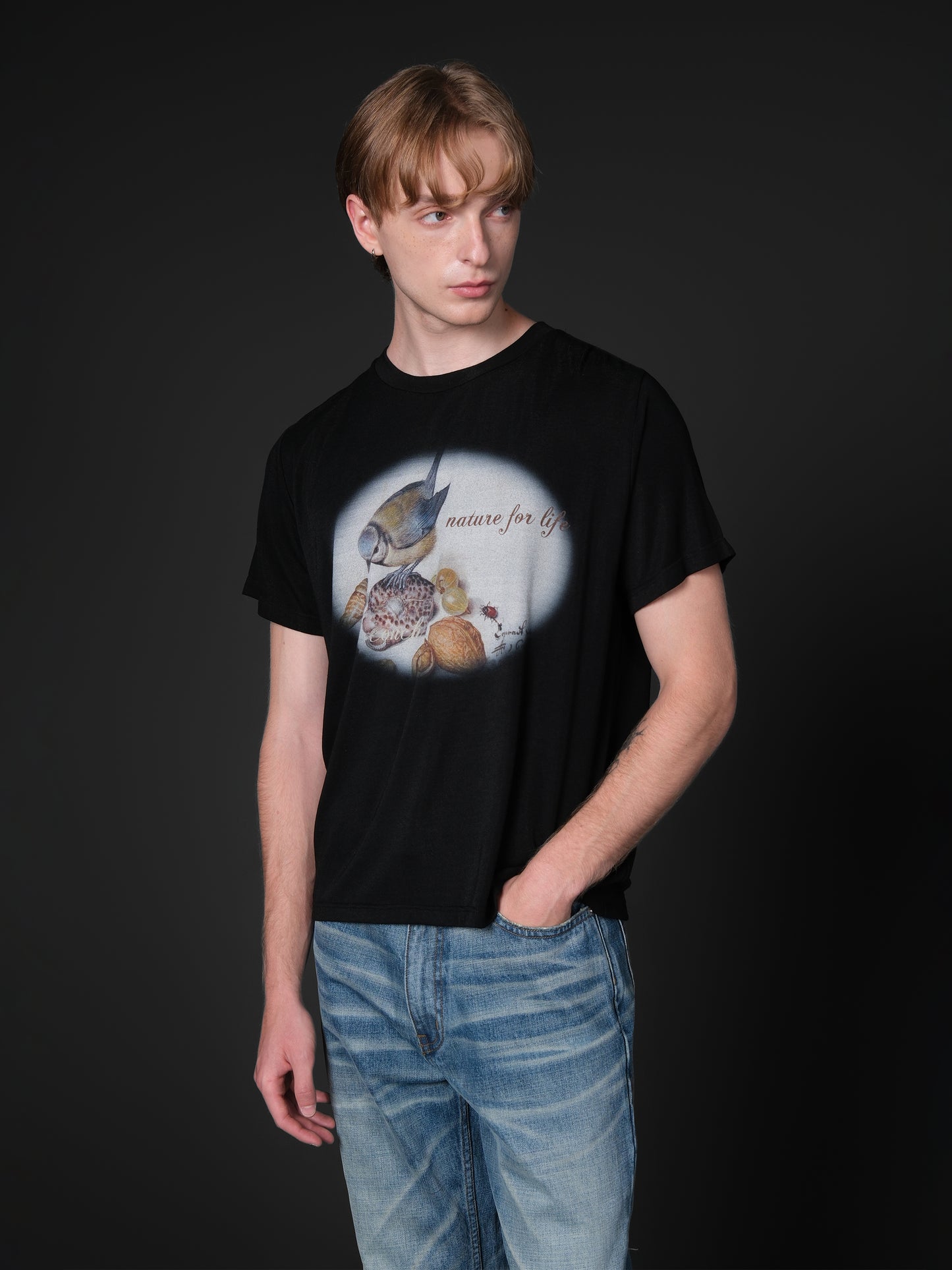 Colorful Bird Print T-shirt