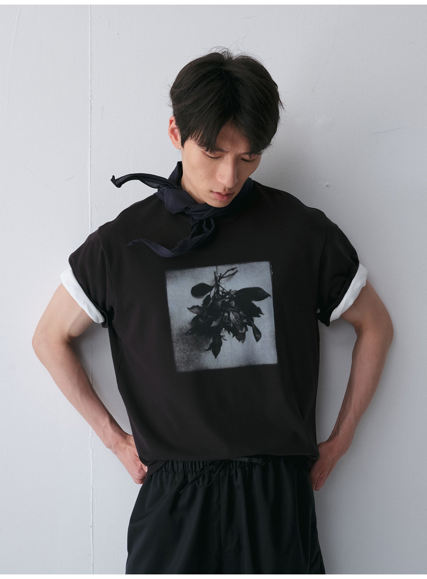 Bouquet Print Crew Neck T-Shirt
