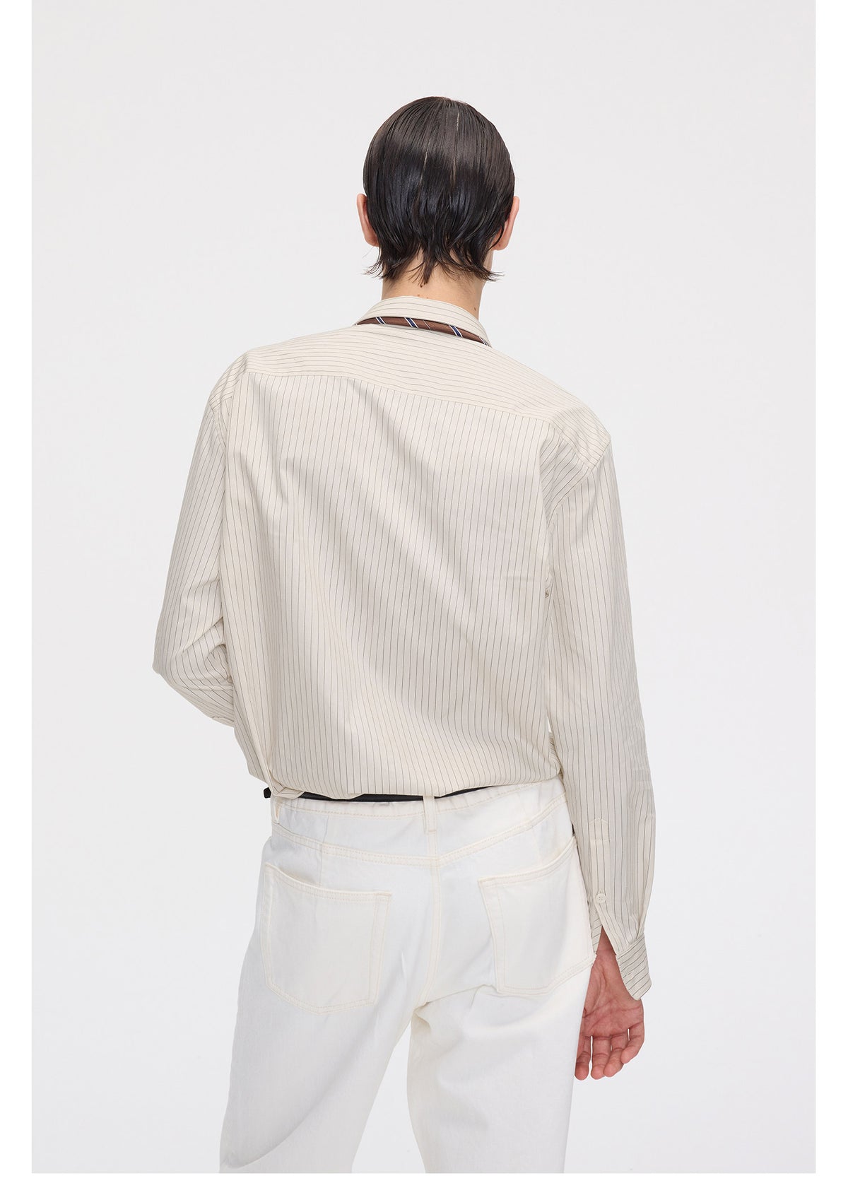 Classic Color-Woven Striped Shirt