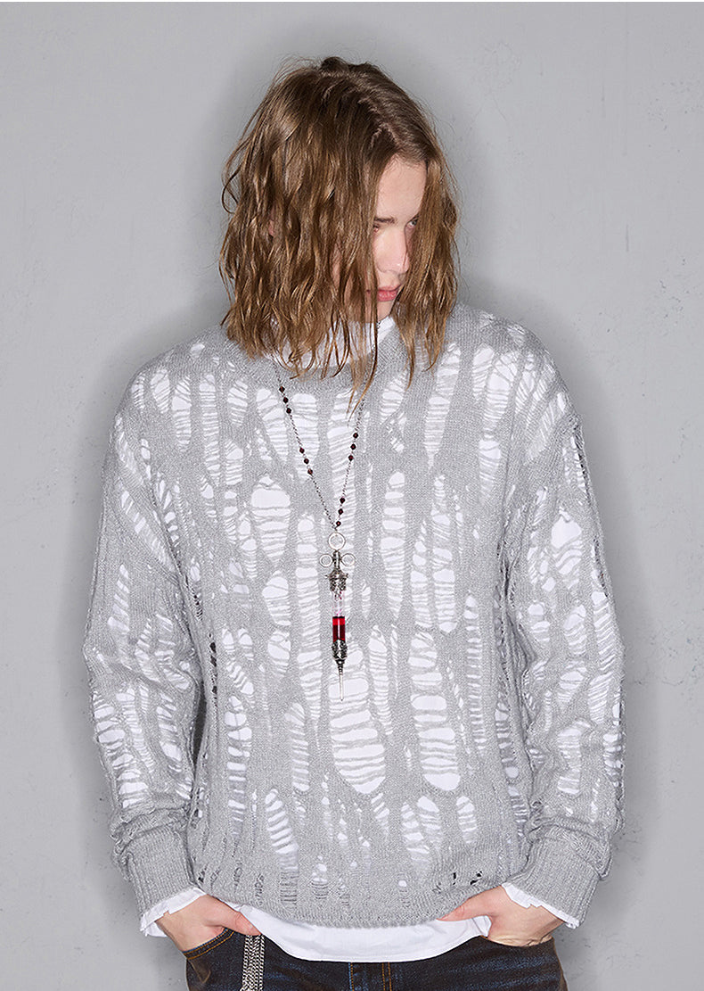 Hollow Classic Round Neck Sweater