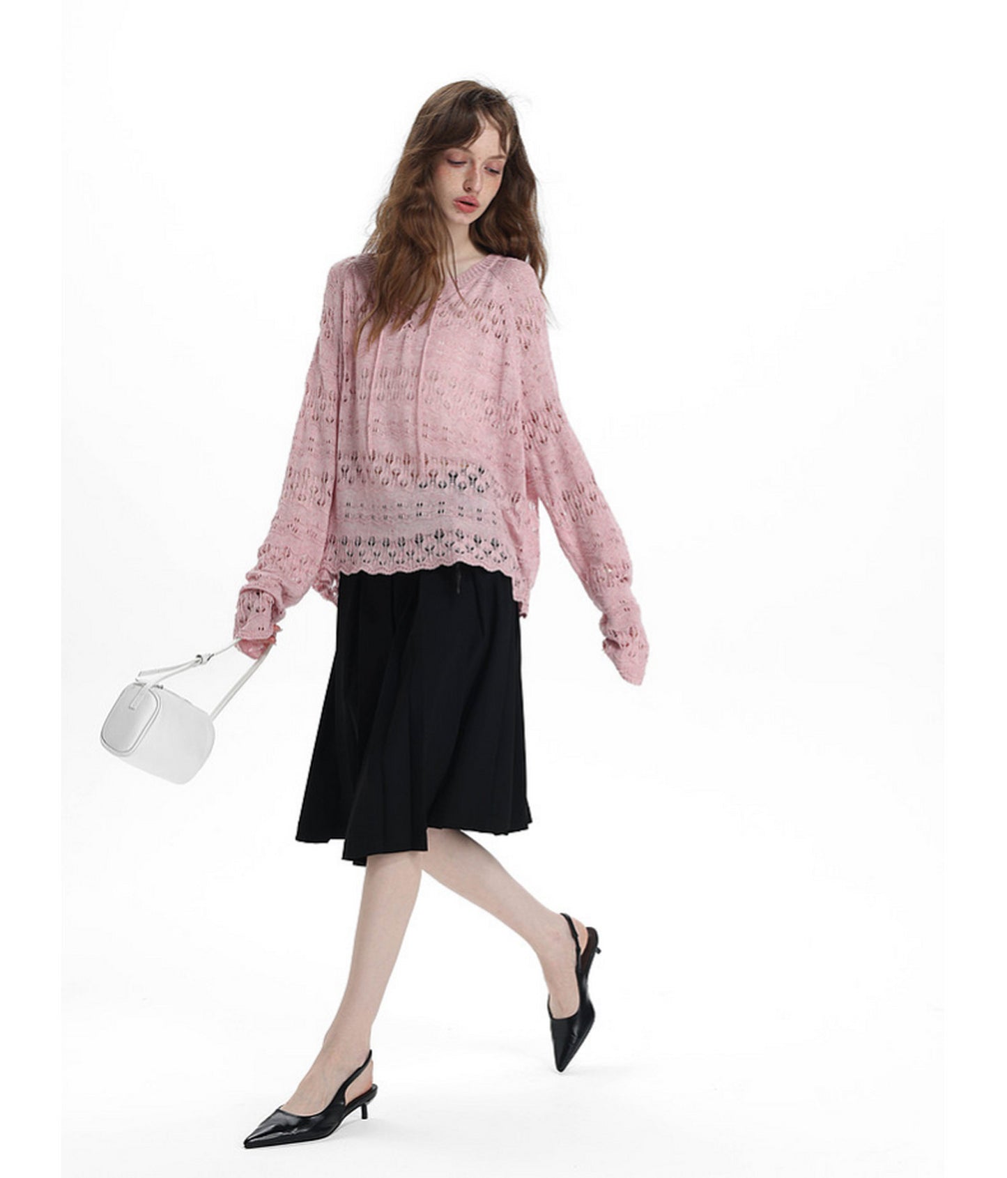 Lightweight Flyknit Tie-Up Sweater