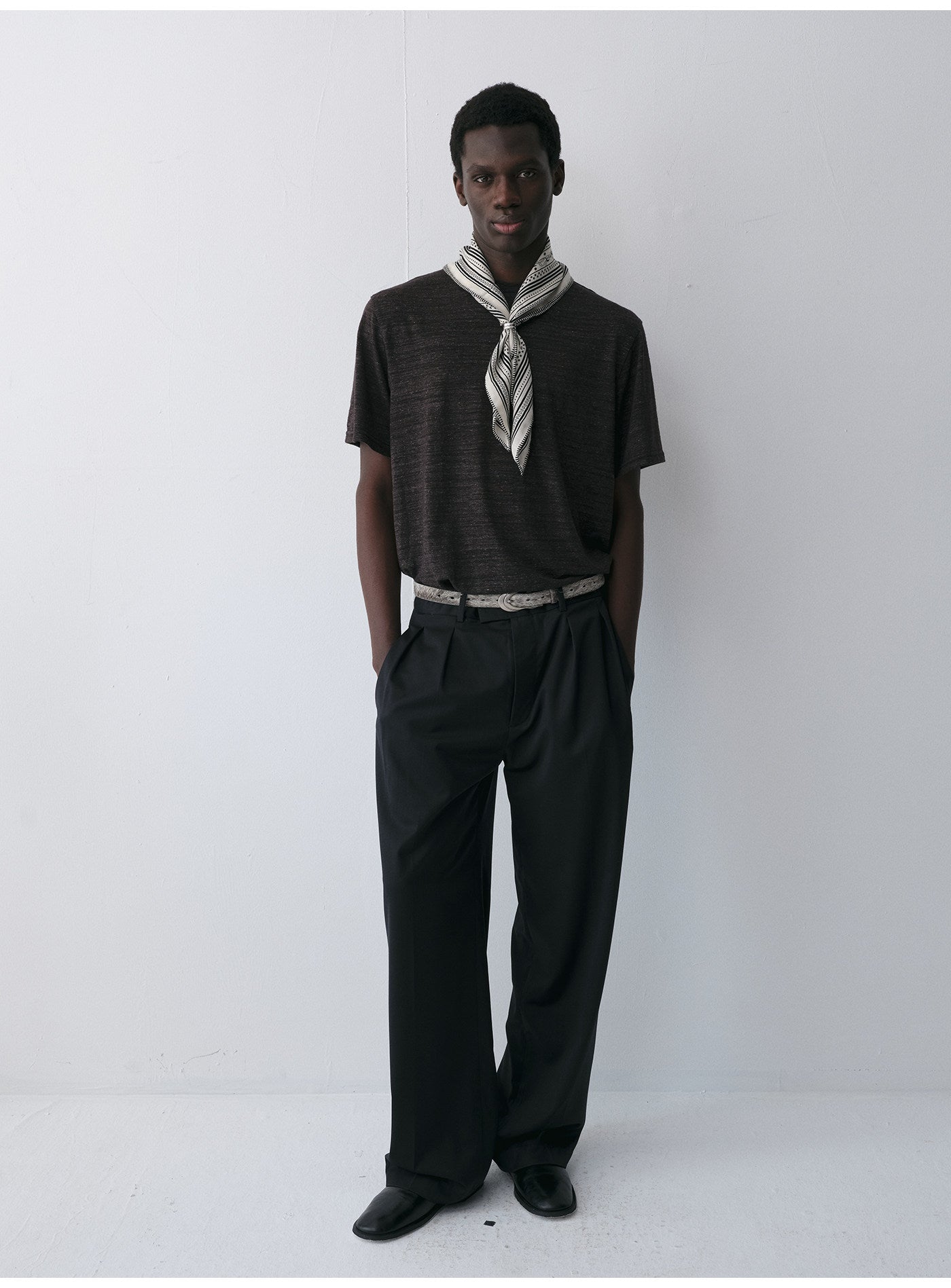 Linen-Blend Short-Sleeve T-Shirt
