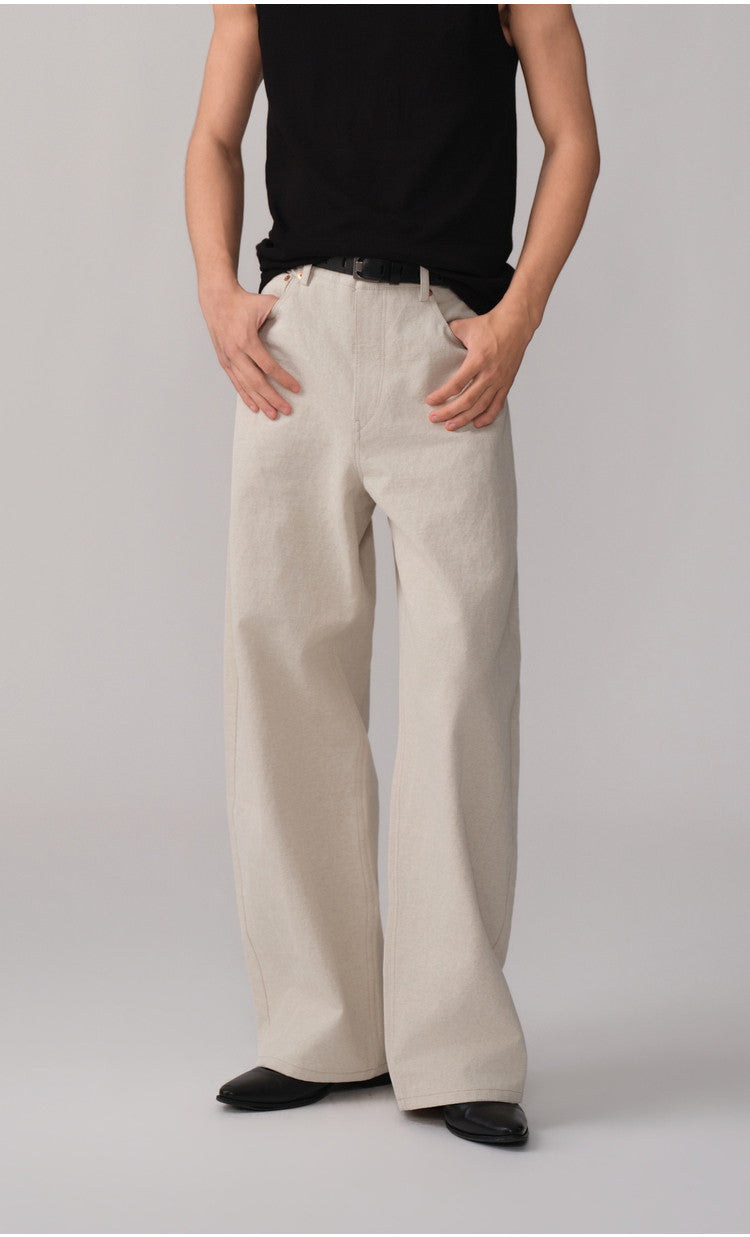 3D Cut Patchwork Silhouette Casual Pants