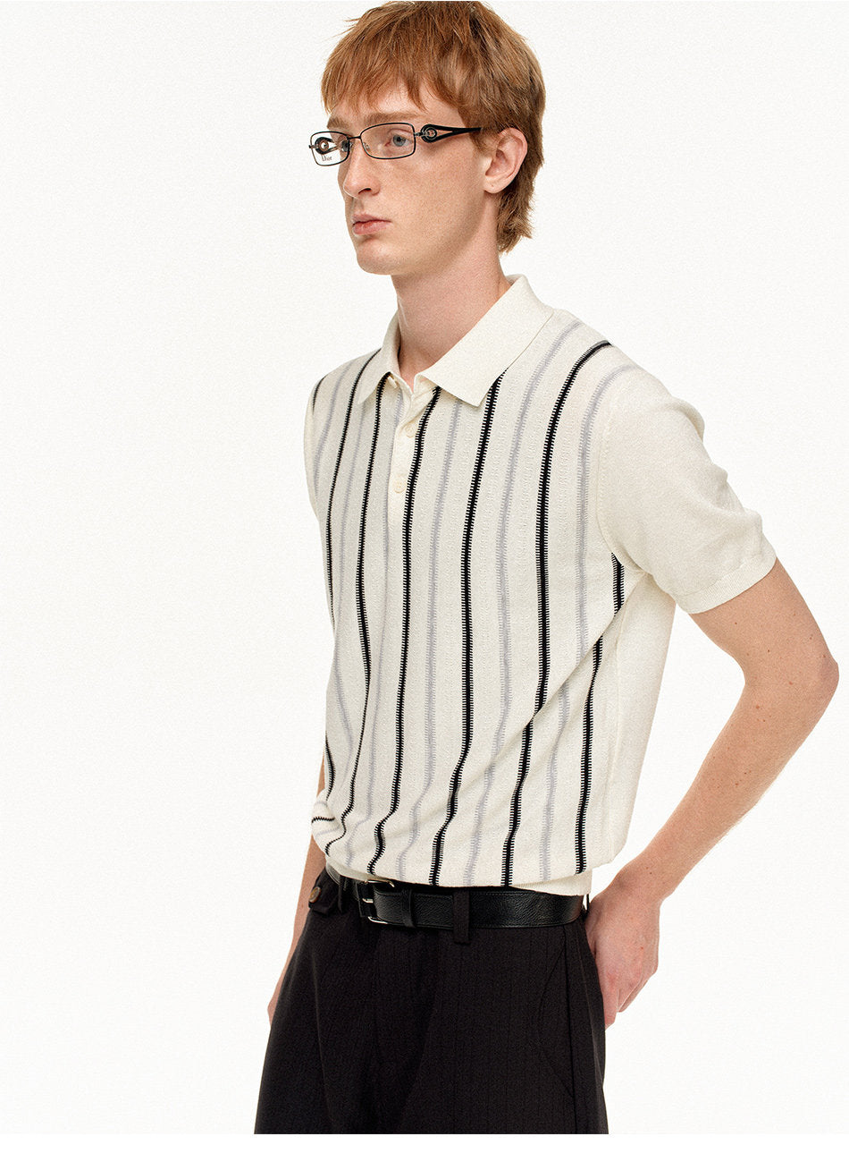 Striped Casual Polo Shirt