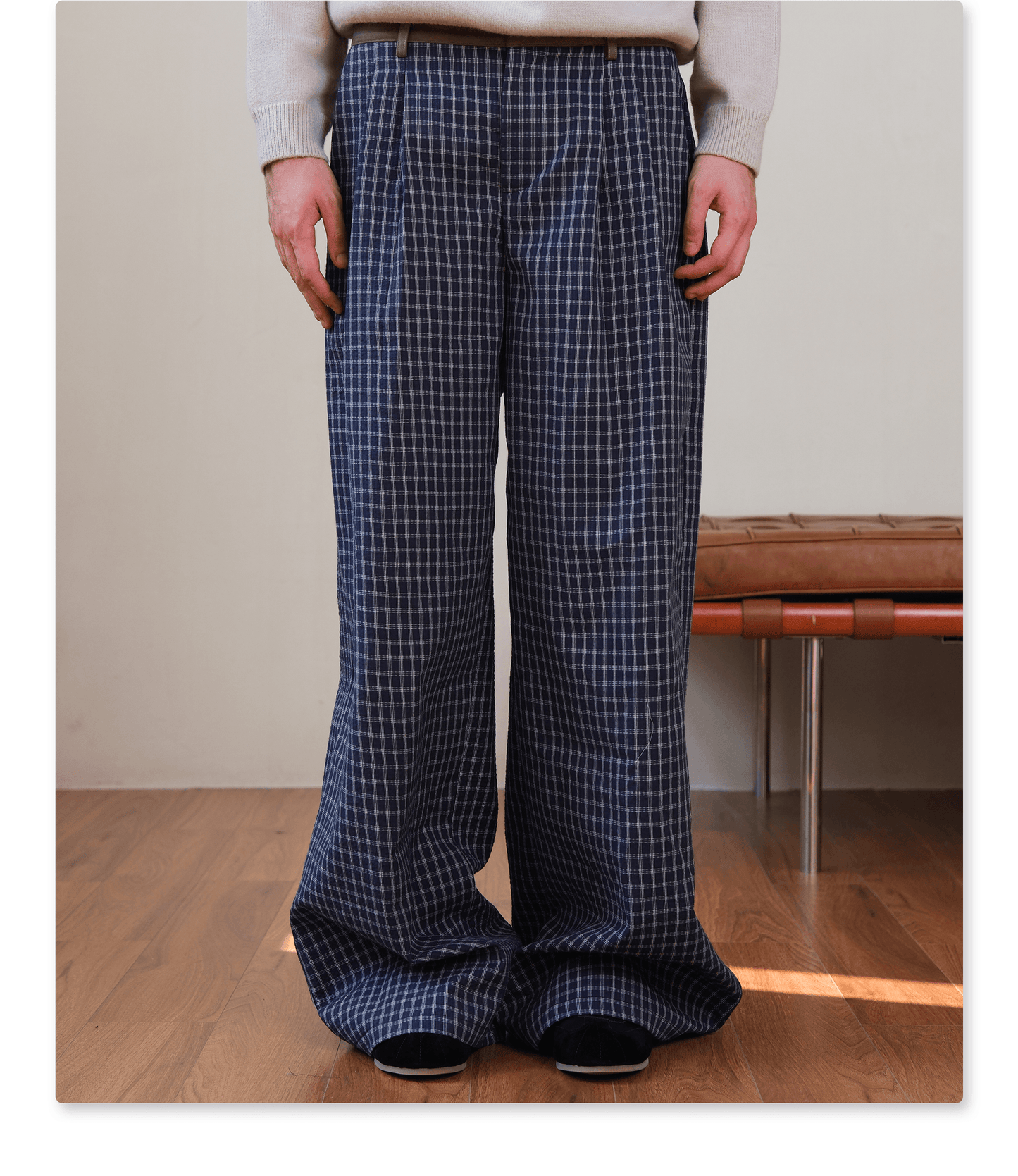 A-line Straight Wide-Leg Pants
