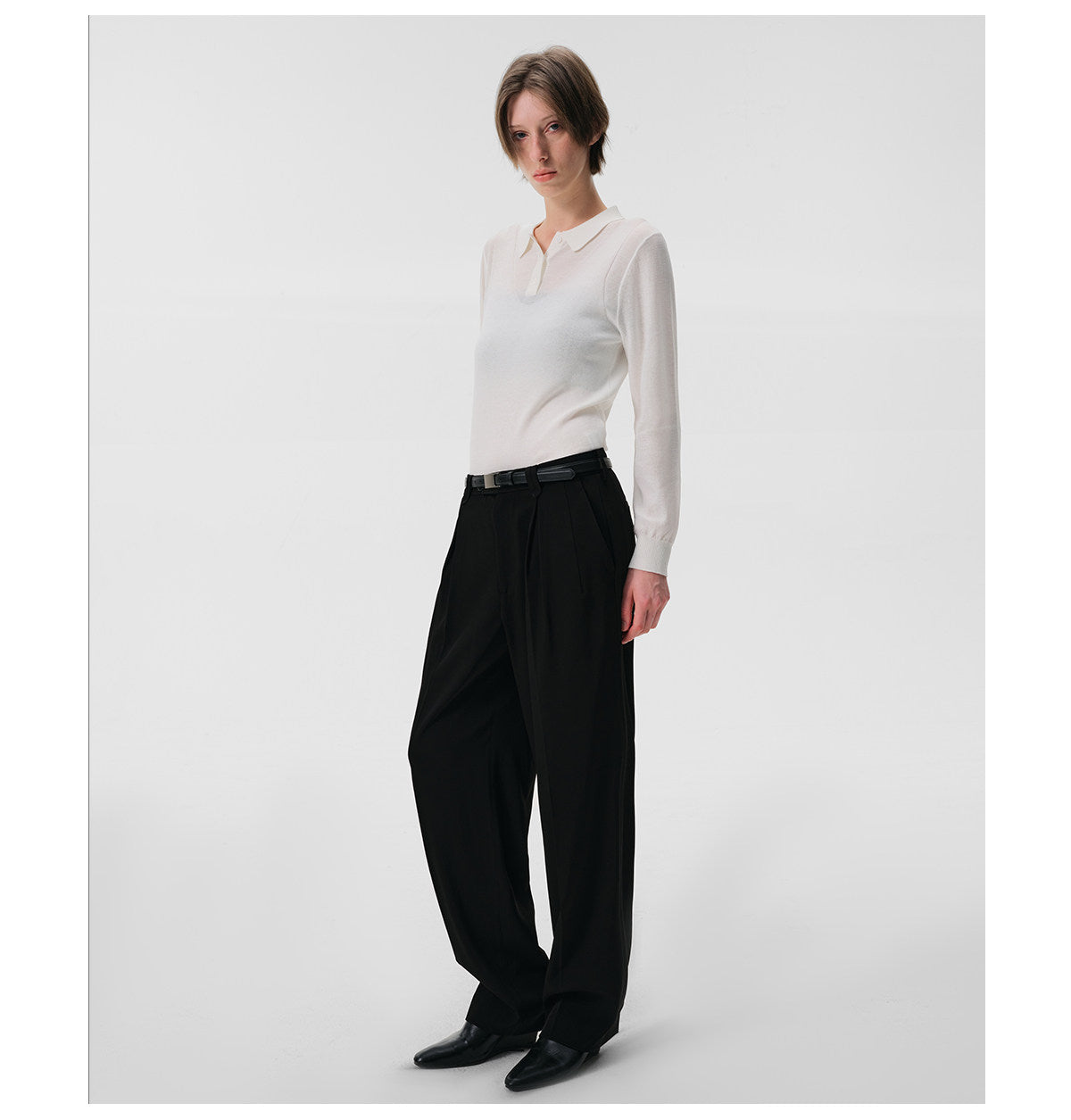 Slim-Fit Faux Two-Piece Polo Shirt