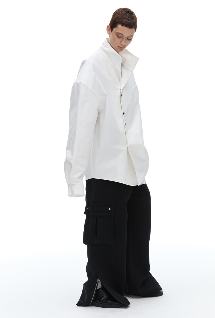 Irregular collar shirt