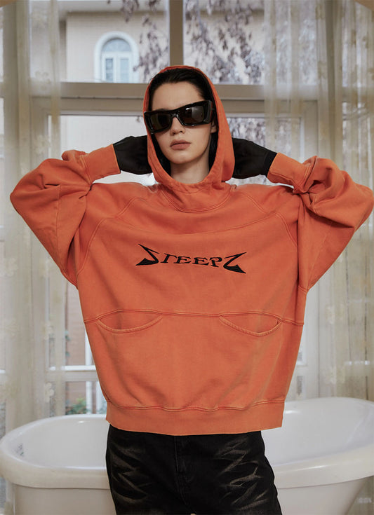 Orange Vibe Hooded Sweatshirt