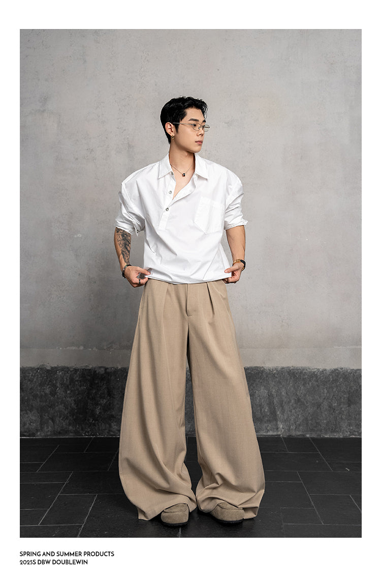 Asymmetrical Lapel Shirt