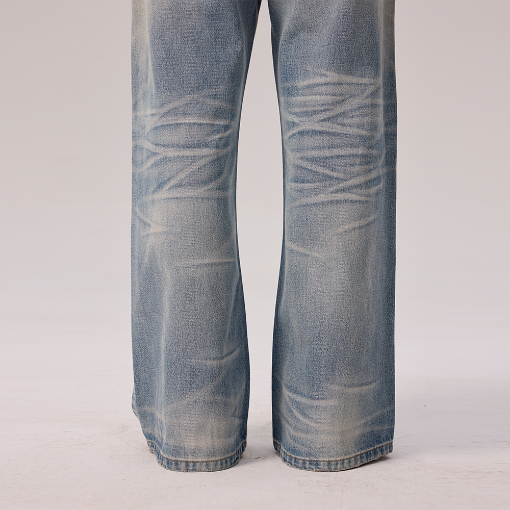 Light Blue Damaged Washed Jeans