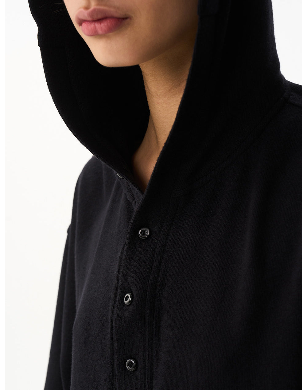 Solid-Color Hooded T-Shirt