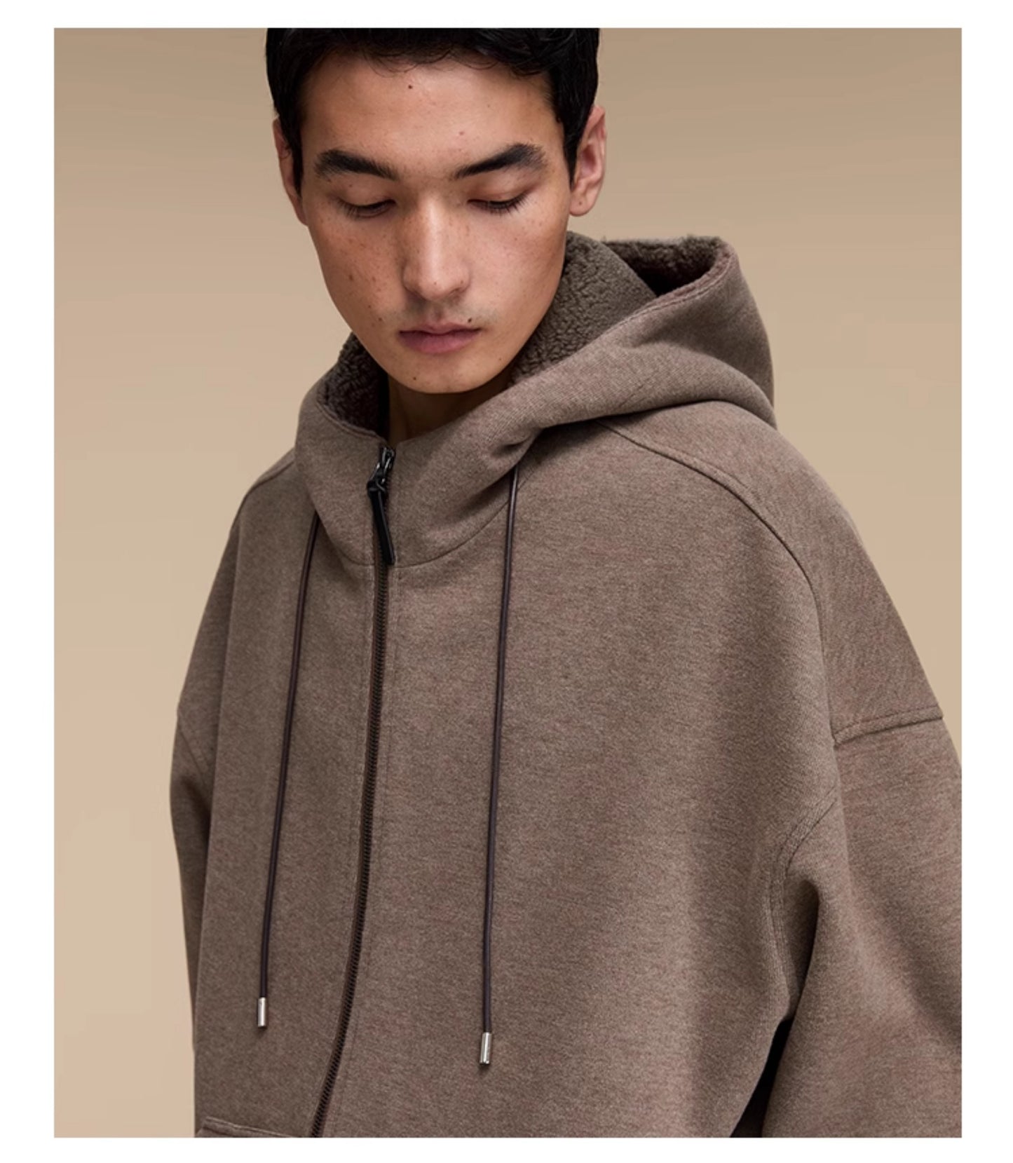 Zipper Loose Casual Sweatshirt with Hood