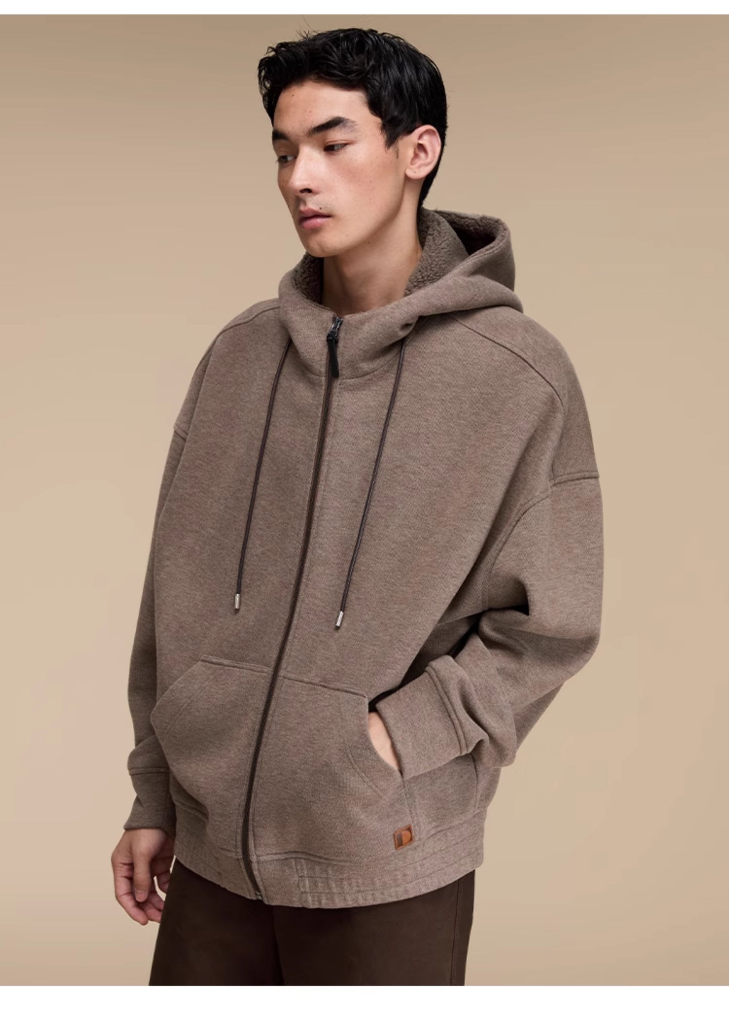 Zipper Loose Casual Sweatshirt with Hood