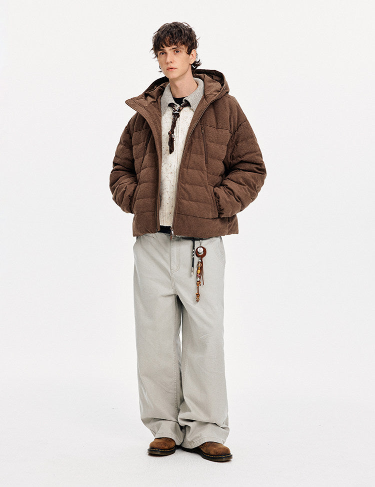 Unisex Minimalist Hooded Down Jacket