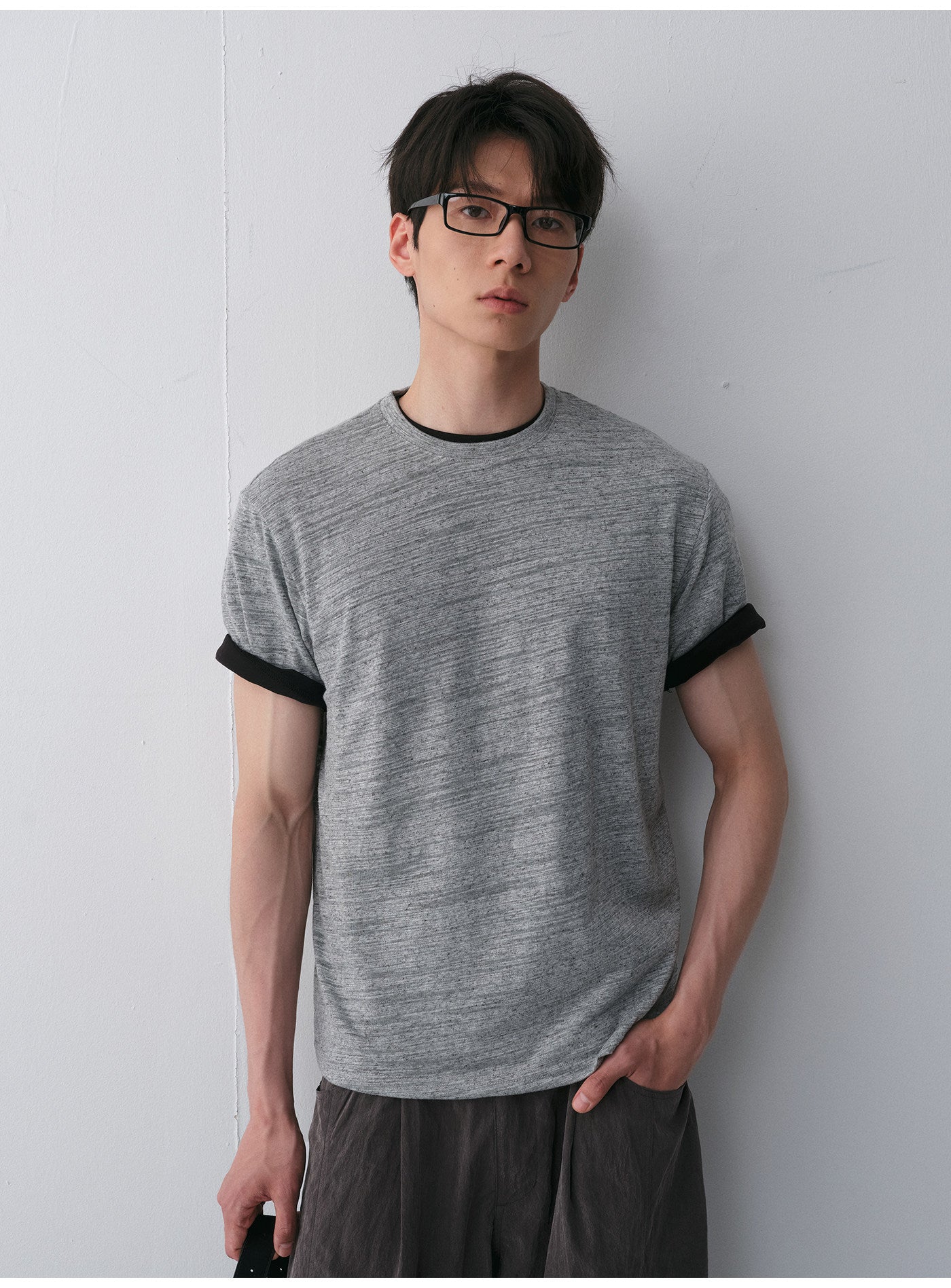 Linen-Blend Short-Sleeve T-Shirt
