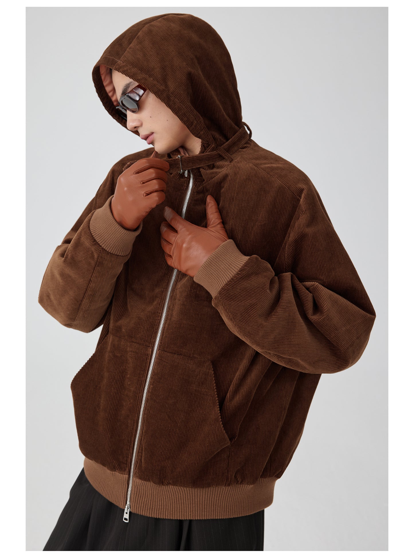 Corduroy Hooded Jacket