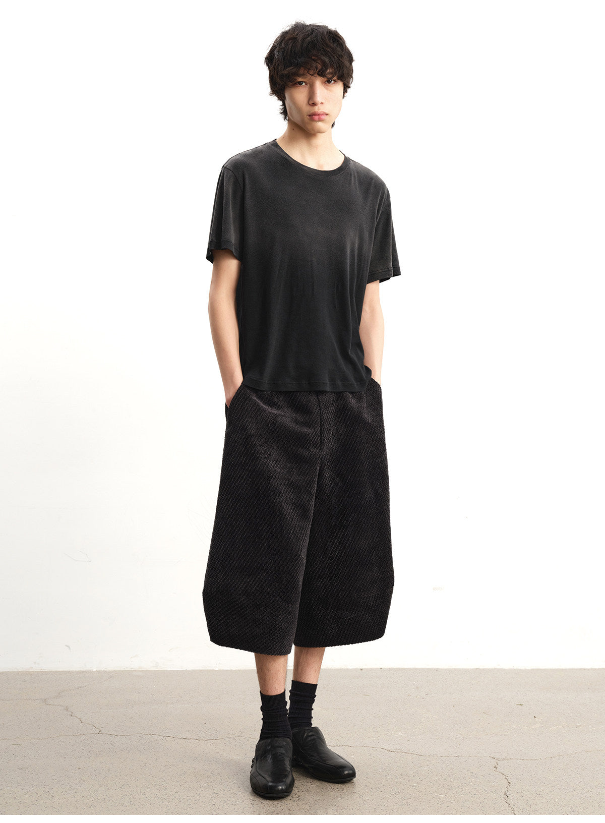 ウォッシュ加工半袖Tシャツ