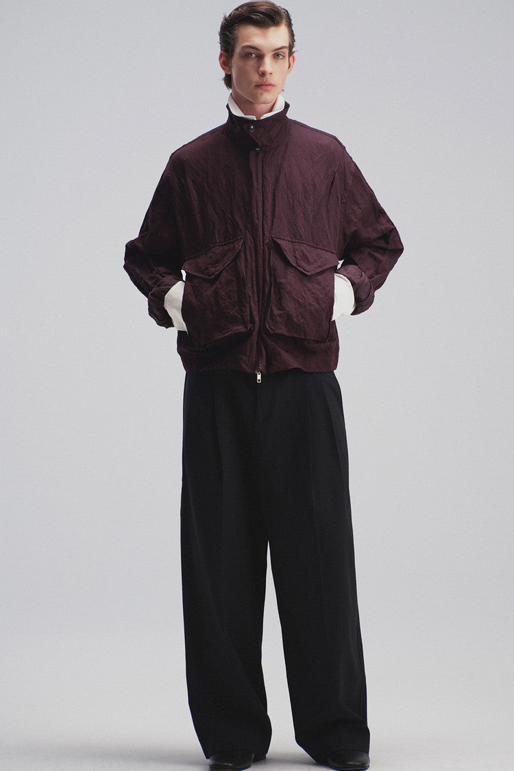 Casual Jacket with Subtle Wrinkles