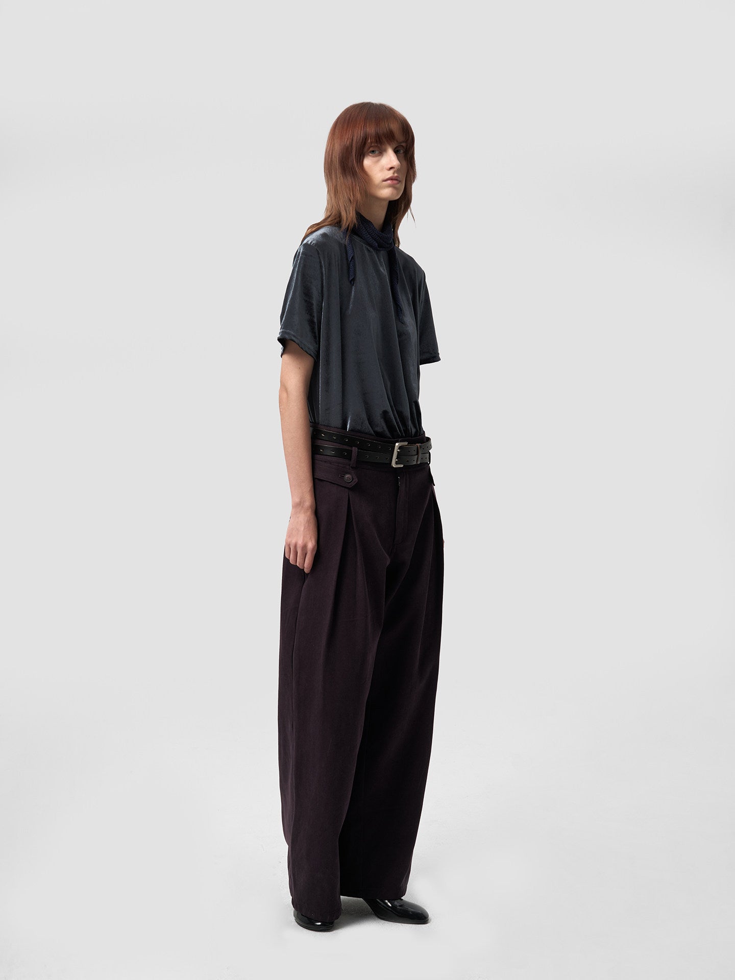 Velvet Mini Turtleneck T-Shirt