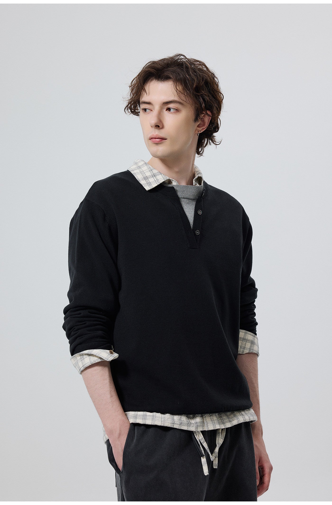 Faux Two-Piece Sweater