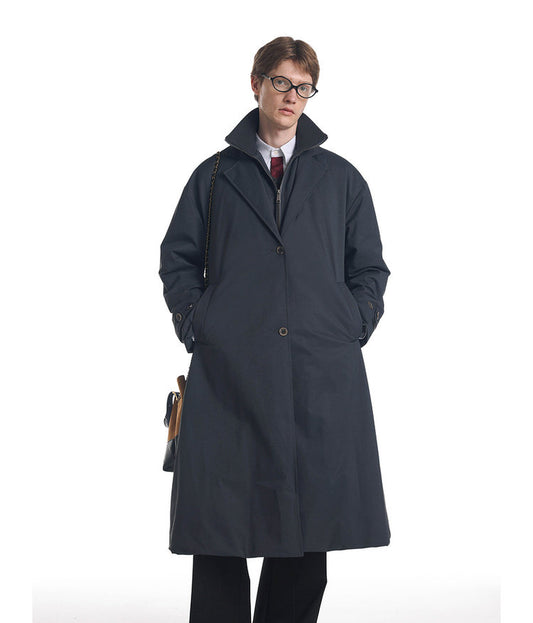 Faux Two-Piece Windproof Coat