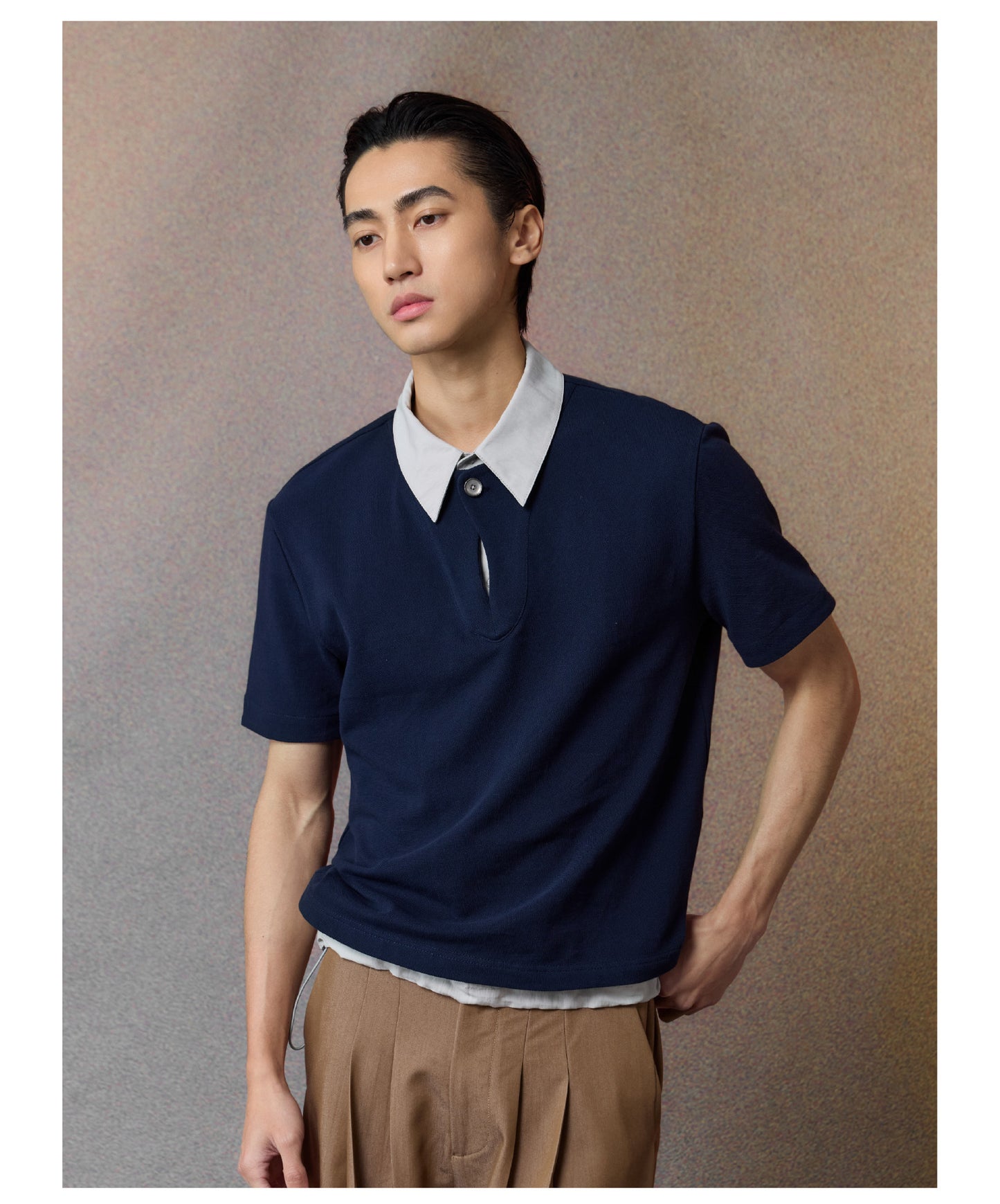 Faux Two-Piece Polo Shirt