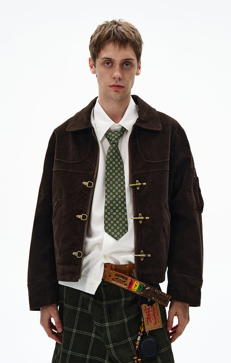 Airplane Buckle Short Jacket