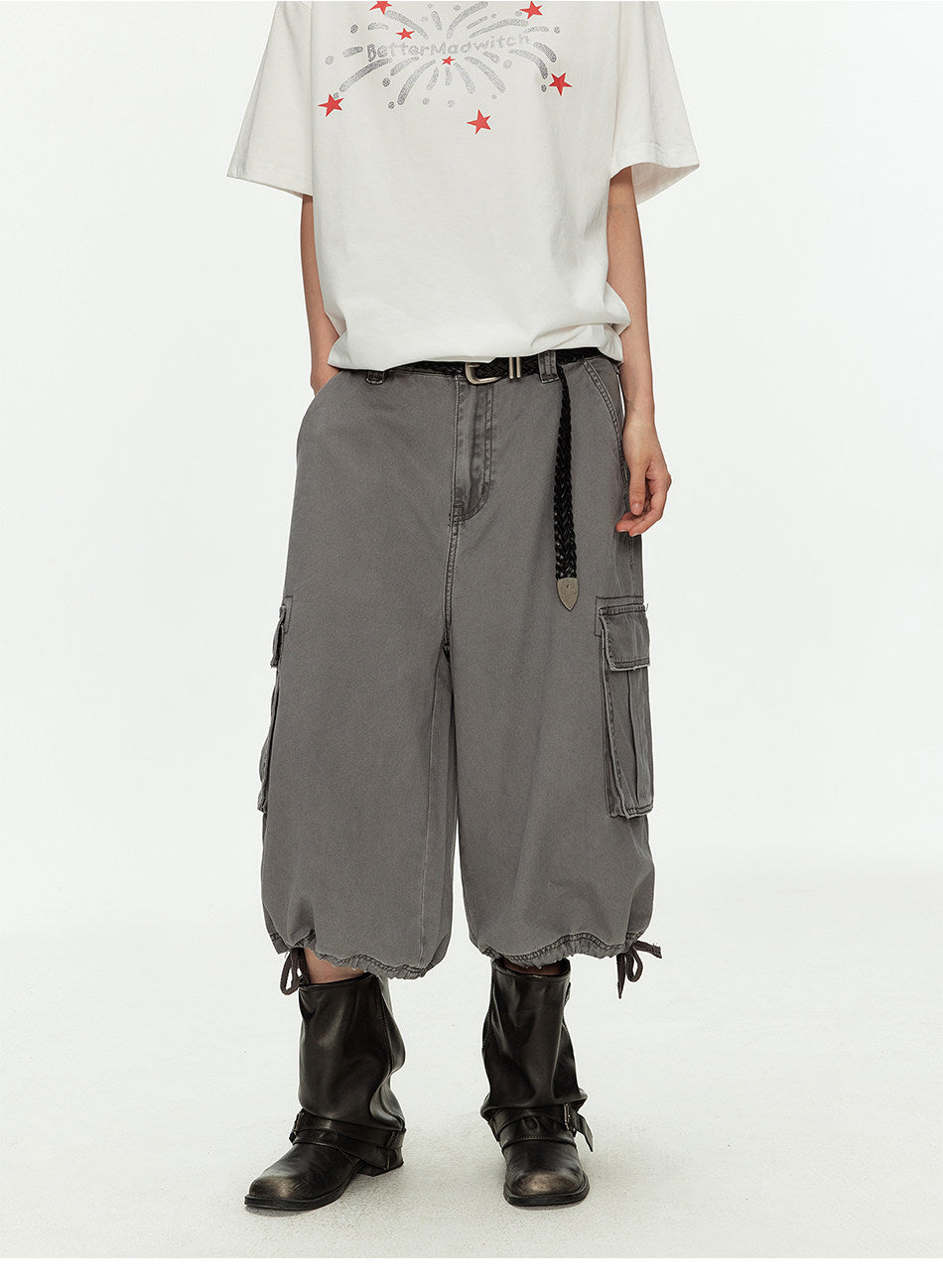 Double Drawstring Workwear Shorts