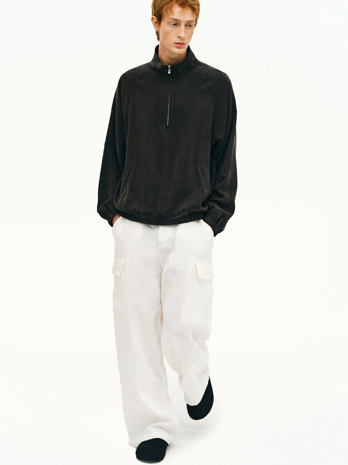 Half-Zip Raglan Sleeve Jacket