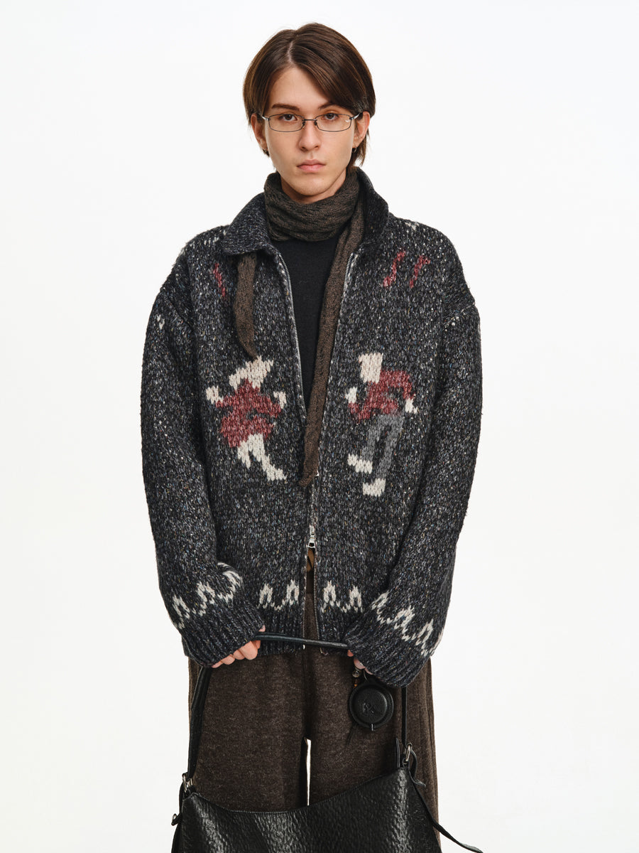 Jacquard Blend Cardigan